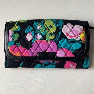 Vera Bradley Full Size Black Floral Wallet